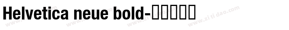Helvetica neue bold字体转换